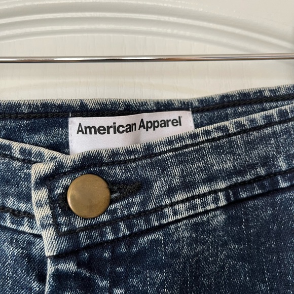 American Apparel stretch high-waisted acid-washed jeans, XS - Picture 2 of 3